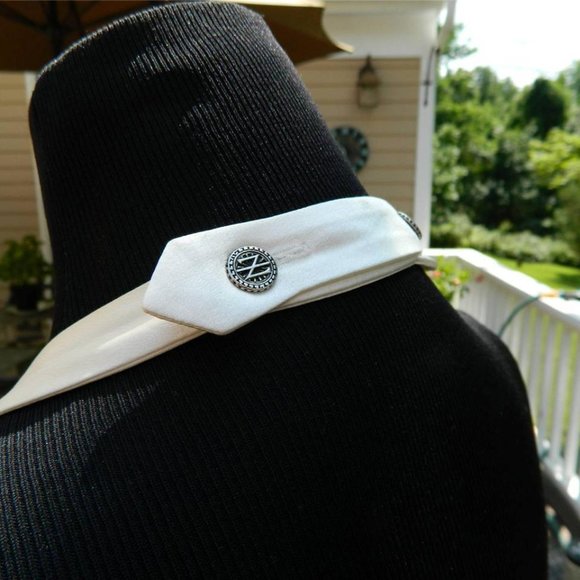 Zac Posen Textured Ivory Silk Chiffon Knee Length Cocktail Halter Dress, Size 2 - Picture 8 of 12